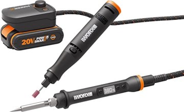 Набор WORX MAKER X WX988 20V аккумуляторный: гравировальная машинка WORX WX739 + выжигатель-паяльник аккумуляторный WORX WX744