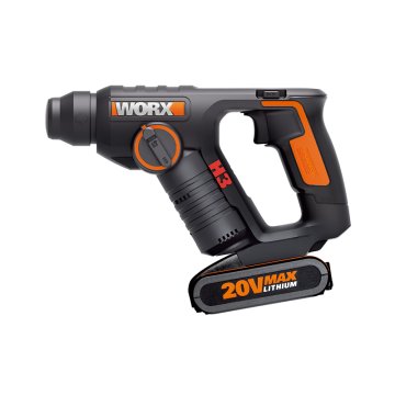 Перфоратор аккумуляторный WORX WX394.3 20В 2Ач, ЗУ 2A, в кейсе