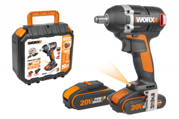 Гайковерт ударный WORX BL WX279.9 аккумуляторный 20V, 300Нм, бесщеточный