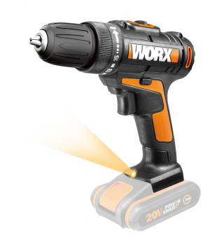 Дрель-шуруповерт WORX WX101.9 аккумуляторная 20В, 30Нм