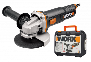 Угловая шлифмашина WORX WX712 электрическая 220V, 860Вт, 125мм, в кейсе