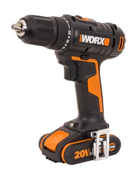 Дрель-шуруповерт аккумуляторная WORX WX108, 50Нм, 20В, 2Ач x2, ЗУ 2А, кейс