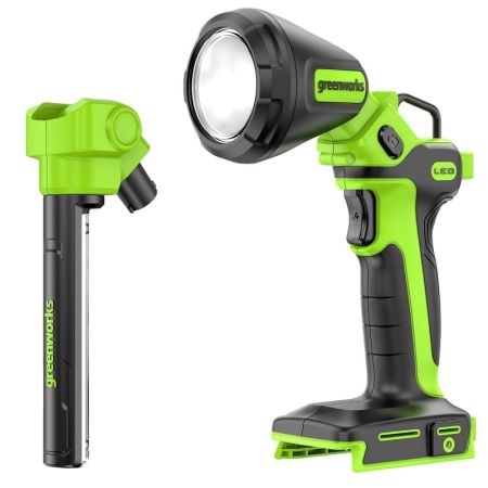 Рабочий аккумуляторный LED-фонарь GREENWORKS G24UL 24V 3503707 (650 Лм) со сменными плафонами аккумуляторный