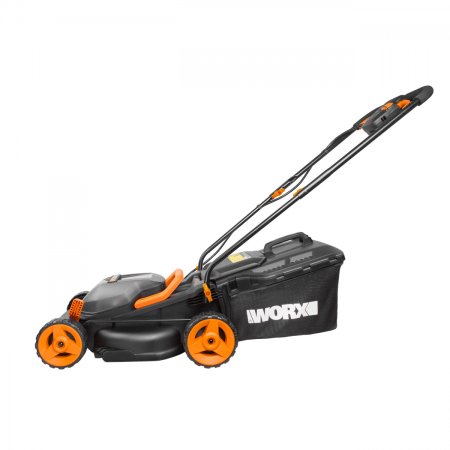 Газонокосилка аккумуляторная WORX WG779E.9, 40В, 34 см, 2 аккумулятора по 2,5 Ач + двойное ЗУ 2x2A