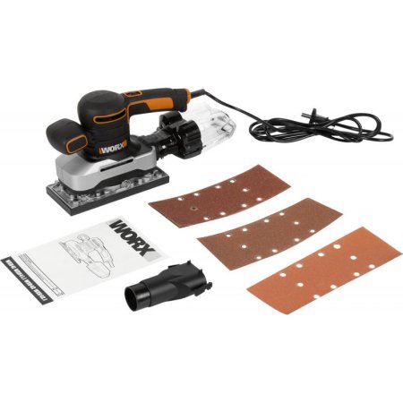 Виброшлифмашина WORX WX642.1 электрическая 220V 270Вт, в кейсе