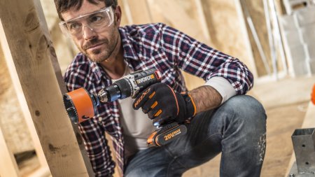 Дрель-шуруповерт ударная WORX WX373.9, аккумуляторная 20V 60Нм, бесщеточная, Без аккумулятора и зарядного устройства