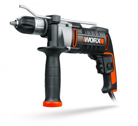 Дрель-шуруповерт ударная WORX WX318 электрическая 220V, 810Вт, в кейсе, Без аккумулятора и зарядного устройства