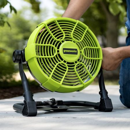 Вентилятор с гибридным питанием GREENWORKS G24FAN (3503407), 24 V, без АКБ и ЗУ