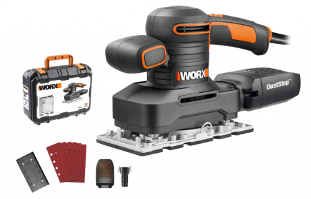 Виброшлифмашина WORX WX641 электрическая 220V, 250Вт