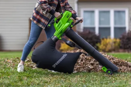 Воздуходувка-пылесос аккумуляторная GREENWORKS GD60BVII, 60V, бесщеточная Воздуходувка-пылесос аккумуляторная GREENWORKS GD60BVII, 60V, бесщеточная
