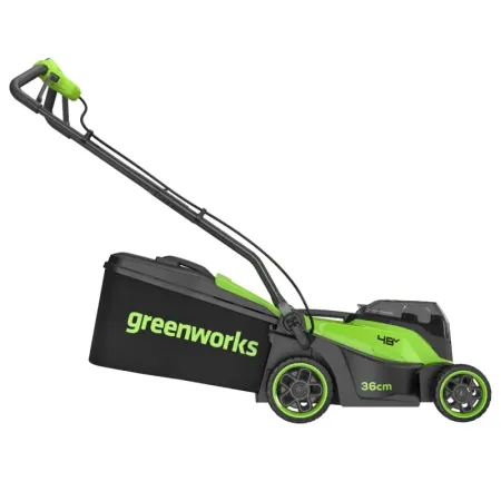 Газонокосилка аккумуляторная GREENWORKS GD24X2LM361,  2х24V, 36 см, бесщеточная, бесщеточная (2520707)