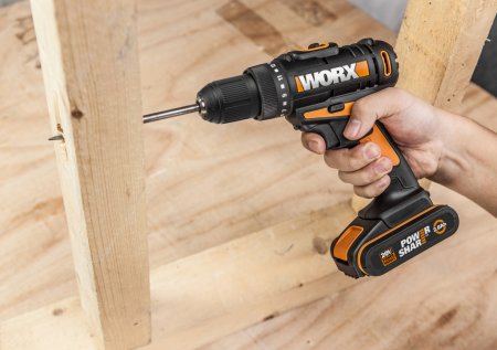 Дрель-шуруповерт WORX WX101.9 аккумуляторная 20В, 30Нм, Без аккумулятора и зарядного устройства