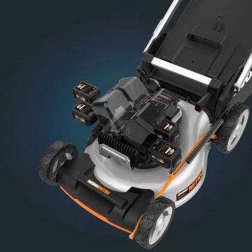 Самоходная газонокосилка WORX NITRO WG761E 80V 51см аккумуляторная бесщеточная, 4Ач х4, BASECAMP 4 х1А