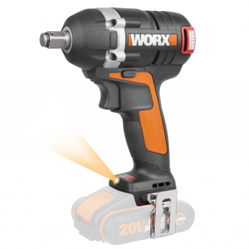 Гайковерт ударный WORX BL WX279.9 аккумуляторный 20V, 300Нм, бесщеточный