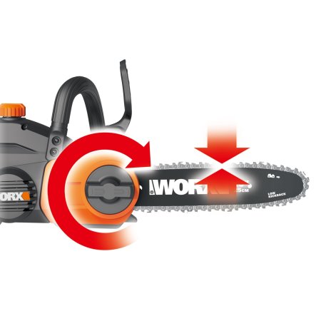 Цепная пила аккумуляторная WORX WG322E.9, 20В, 25 см, Без аккумулятора и зарядного устройства