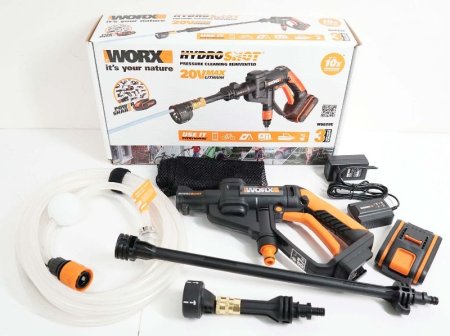 Мойка высокого давления WORX WG629E.9, аккумуляторная, 20В, 22 бар, Без аккумулятора и зарядного устройства