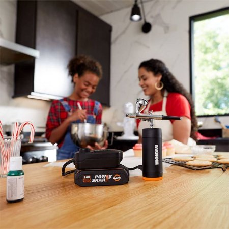 Краскопульт WORX WX742.9 20V аккумуляторный, Без аккумулятора и зарядного устройства