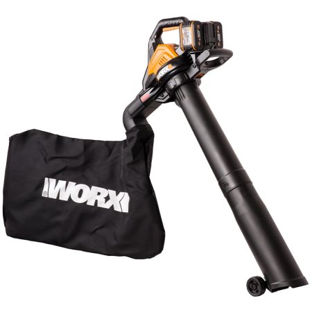 Воздуходув-пылесос аккумуляторный WORX WG583E.9, 40В, бесщеточный, Без аккумулятора и зарядного устройства