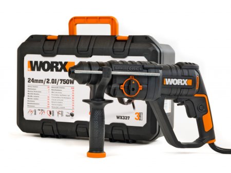 Перфоратор WORX WX337 электрический 220V, 750Вт, в кейсе