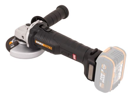 Угловая шлифмашина бесщёточная аккумуляторная WORX WX813.9, 115мм, 20В, без АКБ и ЗУ Угловая шлифмашина бесщёточная аккумуляторная WORX WX813.9, 115мм, 20В, без АКБ и ЗУ