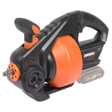 Трос сантехнический WORX WX891.9 20V аккумуляторный, Без аккумулятора и зарядного устройства