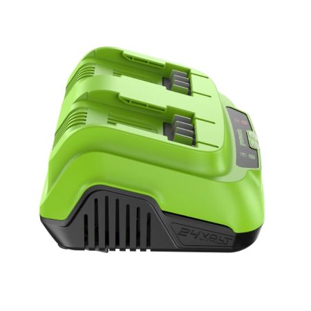 Ультрабыстрое двойное зарядное устройство GREENWORKS G24X2C8, 24V, 8A (2958807)