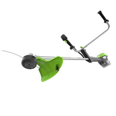 Триммер аккумуляторный GREENWORKS TB201H, Арт. 2112407, 82V, 2,0 кВт, 46 см, c трехлопастным ножом и кусторезом, бесщеточный