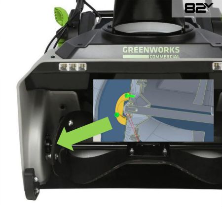 Снегоуборщик аккумуляторный GREENWORKS 82SN22, 82V, Арт. 2603307, 56 см, бесщеточный