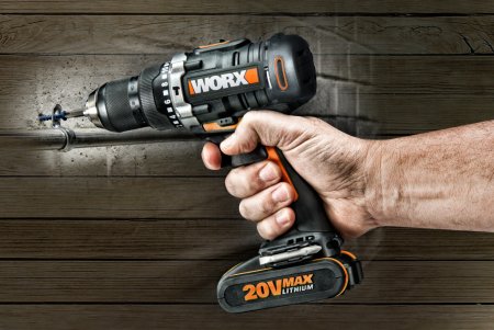 Дрель-шуруповерт ударная WORX WX372.9 аккумуляторная, 20В, Без аккумулятора и зарядного устройства