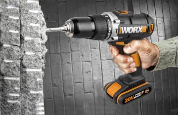 Дрель-шуруповерт ударная WORX WX372.9 аккумуляторная, 20В