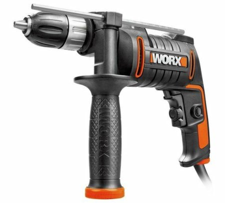 Дрель-шуруповерт ударная WORX WX317.2 электрическая 220V, 600Вт, в кейсе, Без аккумулятора и зарядного устройства