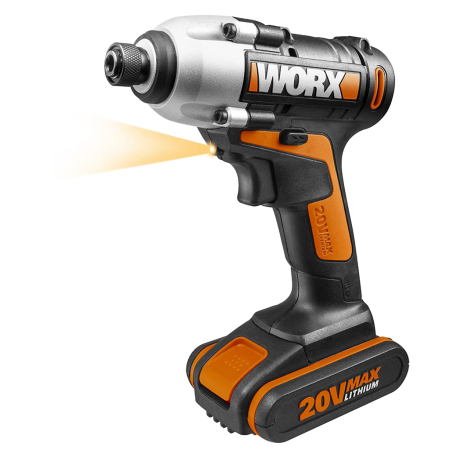 Винтоверт WORX WX290.1 аккумуляторный 20V, 107Нм, Без аккумулятора и зарядного устройства