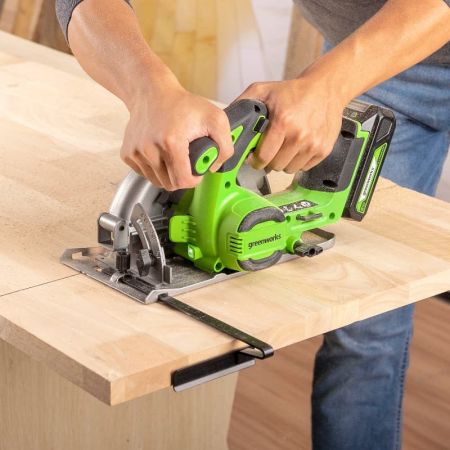 Циркулярная пила GREENWORKS GD24CS165 24V 1501607 бесщеточная аккумуляторная