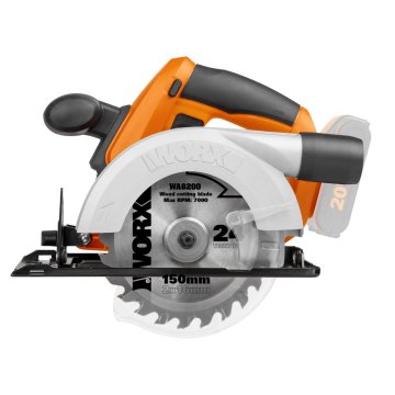 Дисковая пила WORX WX529.9 аккумуляторная 20V, 150мм, в сумке