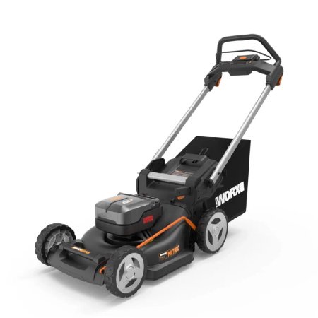 Газонокосилка WORX WG748E 40V 46 см аккумуляторная бесщеточная, 2 аккумулятора по 4 Ач + двойное ЗУ 2x2A