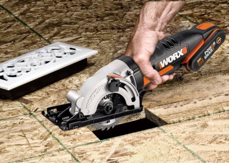 Дисковая пила WORX WX527.9 аккумуляторная 20V, 85мм, 1 аккумулятор 2 Ач + зарядное устройство