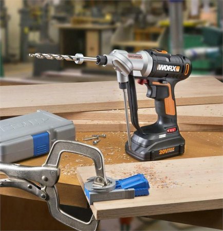 Дрель-шуруповерт аккумуляторная WORX Switchdriver WX176.9, 20Нм, 20В, Без аккумулятора и зарядного устройства