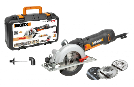 Дисковая пила компактная WORX Saw WX439 электрическая 220V, 480Вт, 120мм, в кейсе