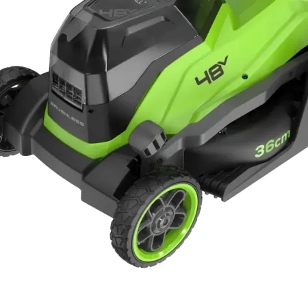 Газонокосилка аккумуляторная GREENWORKS GD24X2LM361,  2х24V, 36 см, бесщеточная, бесщеточная (2520707)