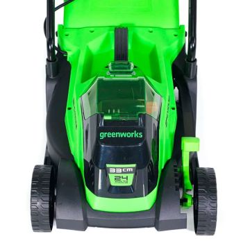 Газонокосилка аккумуляторная GREENWORKS GD24LM33, 24V, 33 см, бесщеточная