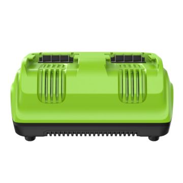 Ультрабыстрое двойное зарядное устройство GREENWORKS G24X2C8, 24V, 8A (2958807)