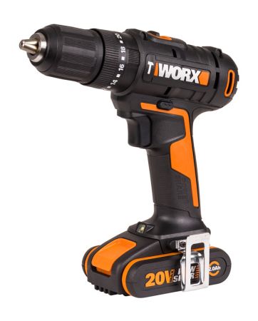 Дрель-шуруповерт ударная аккумуляторная WORX WX370, 50Нм, 20В