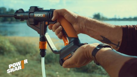 Мойка высокого давления WORX WG629E.9, аккумуляторная, 20В, 22 бар, Без аккумулятора и зарядного устройства